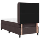 Box spring seng med pude Mørk Brun 190 x 90 cm Stof