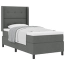 Box spring seng med pude Mørkegrå 200 x 100 cm Stof