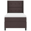 Box spring seng med pude Mørk Brun 200 x 100 cm Stof