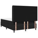 Box spring seng med pude med hovedgærde Sort 200 x 140 cm Stof
