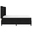 Box spring seng med pude med hovedgærde Sort 200 x 140 cm Stof