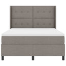 Box spring seng med pude Gråbrun 200 x 140 cm Stof