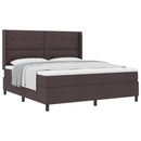 Box spring seng med pude Mørk Brun 200 x 180 cm Stof