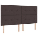 Box spring seng med pude Mørk Brun 200 x 180 cm Stof