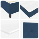 Box spring seng med pude med hovedgærde Blå 200 x 180 cm Stof