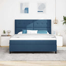 Box spring seng med pude med hovedgærde Blå 200 x 180 cm Stof