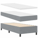 Box spring seng med pude Lysegrå 200 x 80 cm Stof