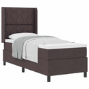 Box spring seng med pude Mørk Brun 190 x 90 cm Stof