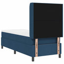 Box spring seng med pude med hovedgærde Blå 190 x 90 cm Stof