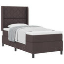 Box spring seng med pude Mørk Brun 200 x 90 cm Stof