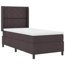 Box spring seng med pude Mørk Brun 200 x 90 cm Stof
