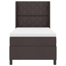 Box spring seng med pude Mørk Brun 200 x 90 cm Stof