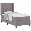 Box spring seng med pude Gråbrun 200 x 90 cm Stof