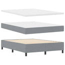 Box spring seng med pude Lysegrå 190 x 140 cm Stof