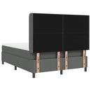 Box spring seng med pude Mørkegrå 200 x 140 cm Stof