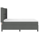 Box spring seng med pude Mørkegrå 200 x 140 cm Stof
