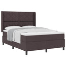 Box spring seng med pude Mørk Brun 200 x 160 cm Stof