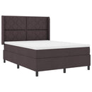 Box spring seng med pude Mørk Brun 200 x 160 cm Stof