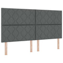 Box spring seng med pude Mørkegrå 200 x 180 cm Stof