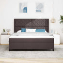 Box spring seng med pude Mørk Brun 200 x 180 cm Stof