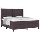 Box spring seng med pude Mørk Brun 200 x 180 cm Stof