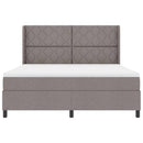 Box spring seng med pude Gråbrun 200 x 180 cm Stof