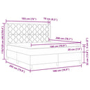 Box spring seng med pude Gråbrun 200 x 180 cm Stof