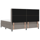 Box spring seng med pude Gråbrun 200 x 200 cm Stof