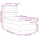 Box spring seng med madras med hovedgærde Sort 80 x 200 cm Stof