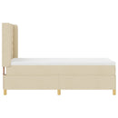 Box spring seng med madras Creme 80 x 200 cm Stof