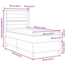 Box spring seng med madras med hovedgærde Blå 90 x 190 cm Stof