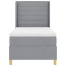 Box spring seng med madras Lysegrå 90 x 200 cm Stof