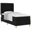 Box spring seng med madras Sort 100 x 200 cm Stof