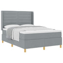 Box spring seng med madras Lysegrå 140 x 190 cm Stof