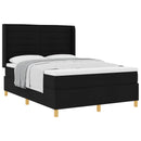 Box spring seng med madras Sort 140 x 200 cm Stof