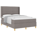 Box spring seng med madras Gråbrun 140 x 200 cm Stof