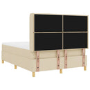 Box spring seng med madras Creme 140 x 200 cm Stof