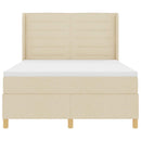 Box spring seng med madras Creme 160 x 200 cm Stof
