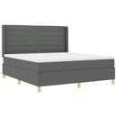 Box spring seng med madras Mørkegrå 180 x 200 cm Stof