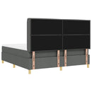 Box spring seng med madras Mørkegrå 180 x 200 cm Stof