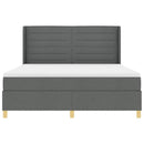 Box spring seng med madras Mørkegrå 180 x 200 cm Stof