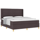 Box spring seng med madras Mørk Brun 180 x 200 cm Stof