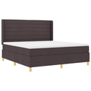Box spring seng med madras Mørk Brun 180 x 200 cm Stof