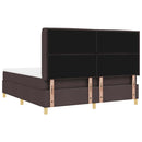 Box spring seng med madras Mørk Brun 180 x 200 cm Stof