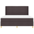 Box spring seng med madras Mørk Brun 180 x 200 cm Stof