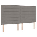 Box spring seng med hovedgærde Gråbrun 180 x 200 cm Stof