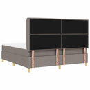 Box spring seng med hovedgærde Gråbrun 180 x 200 cm Stof