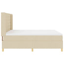 Box spring seng med madras Creme 180 x 200 cm Stof