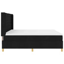 Box spring seng med madras Sort 200 x 200 cm Stof