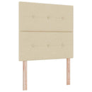 Box spring seng med hovedgærde Creme 80 x 200 cm Stof